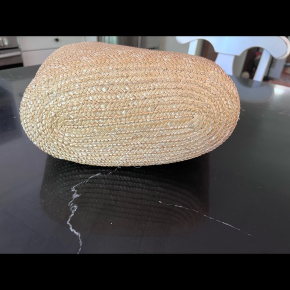 Fabulous vintage straw summer bag mimosa blossoms Palm Royale - Picture 3 of 5